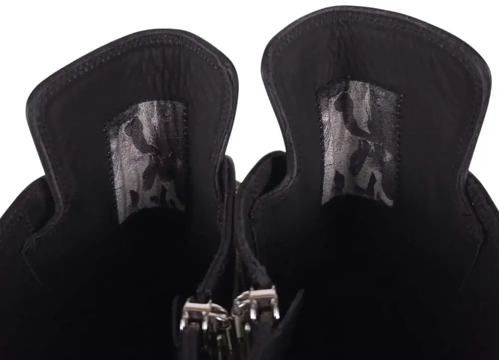 Rick Owens Washed Calf Sneakers US 15 EU 48 Mens Black Milk High Top $1415